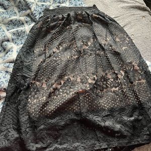 maxi lace skirt